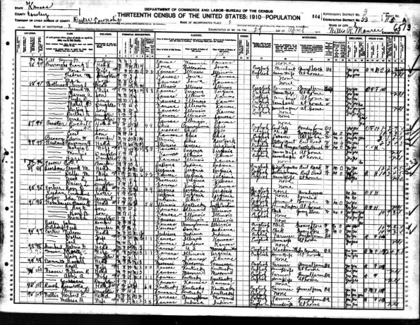 1910 US Census Benjamin New and Fam-2