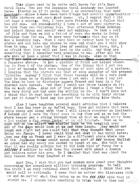 1946 Jan 3 Letter from Denzel (Japan) pg 2